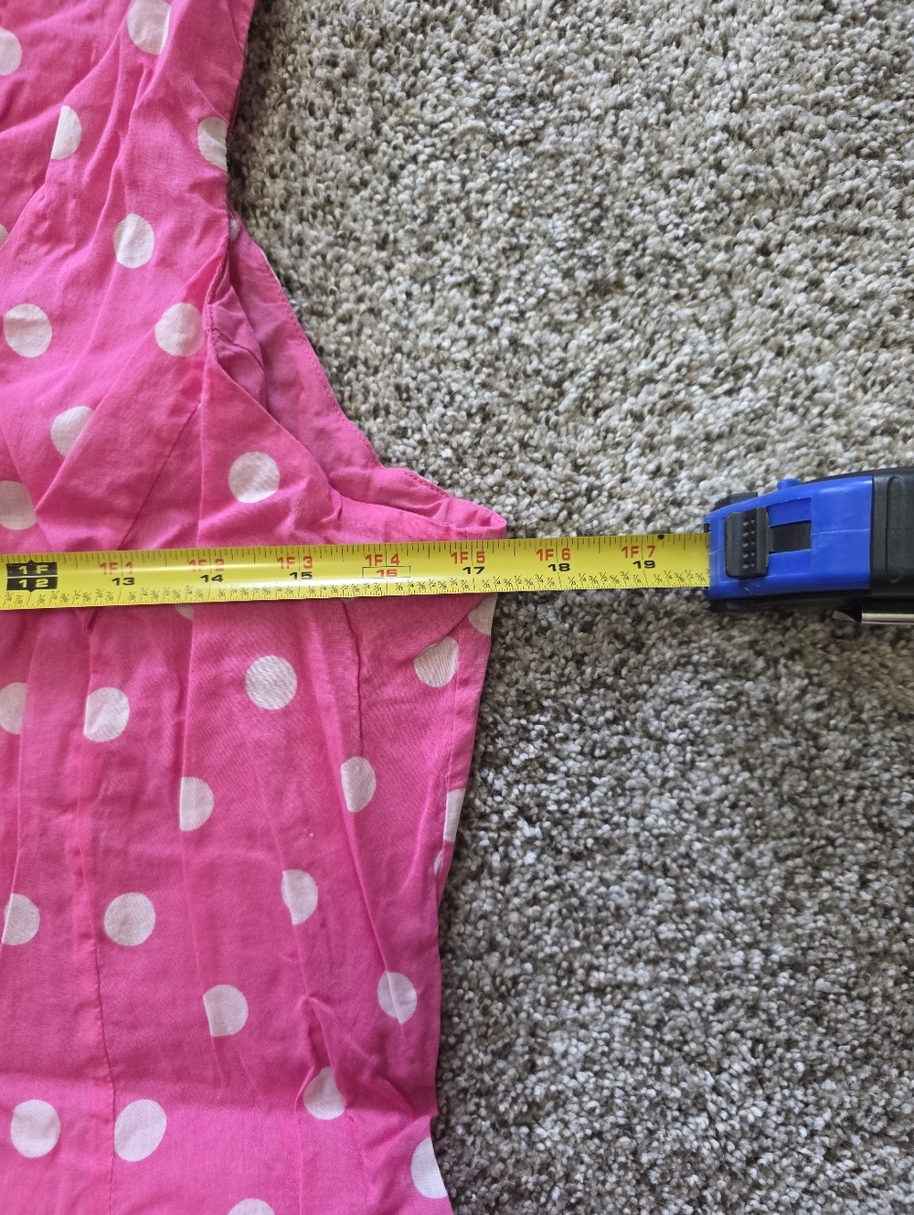 Jones New York Pink and White Polka Dot Dress - Picture 12 of 14